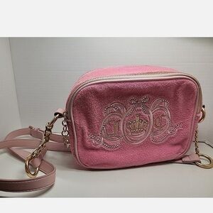 Juicy Couture Lovers Club Diamond Pink Crossbody Handbag Purse